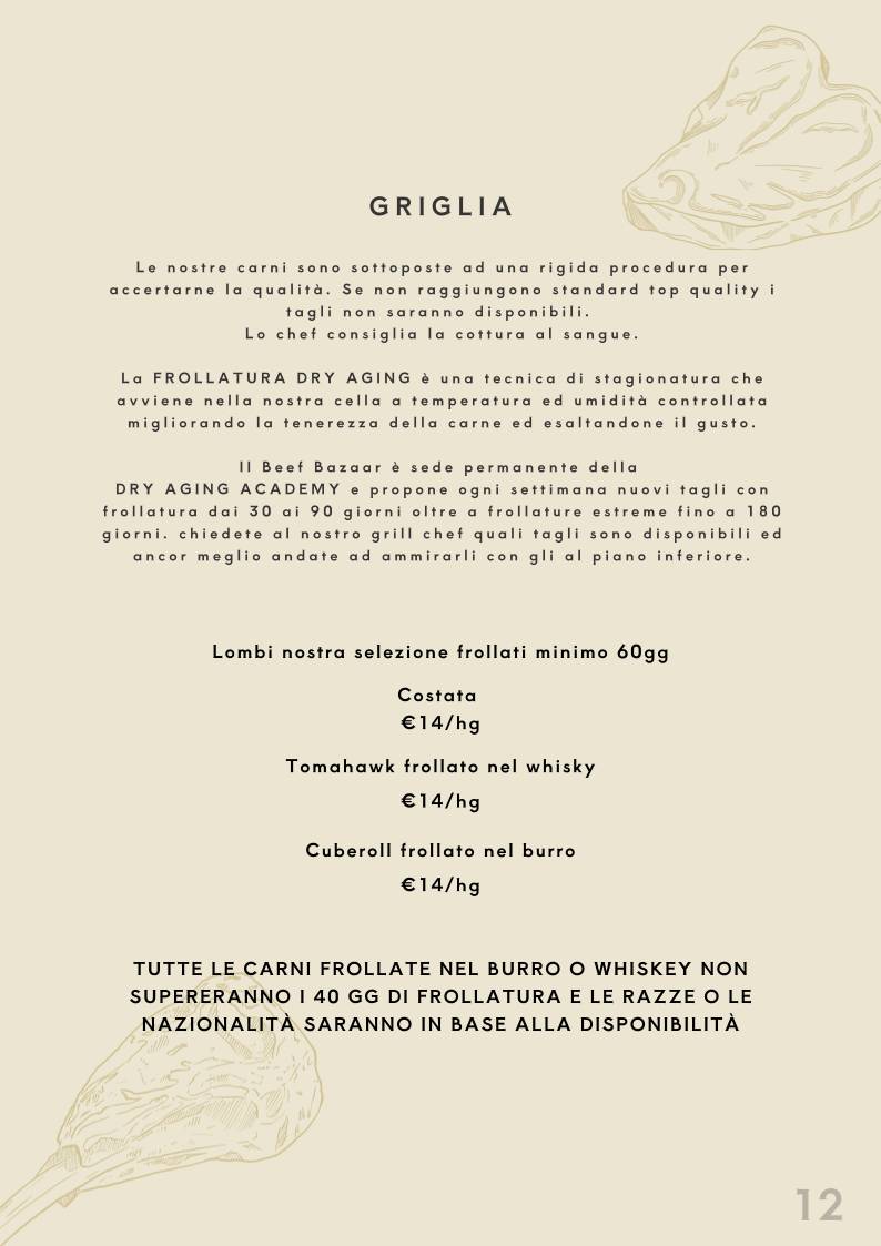 Menu di Beef Bazaar 