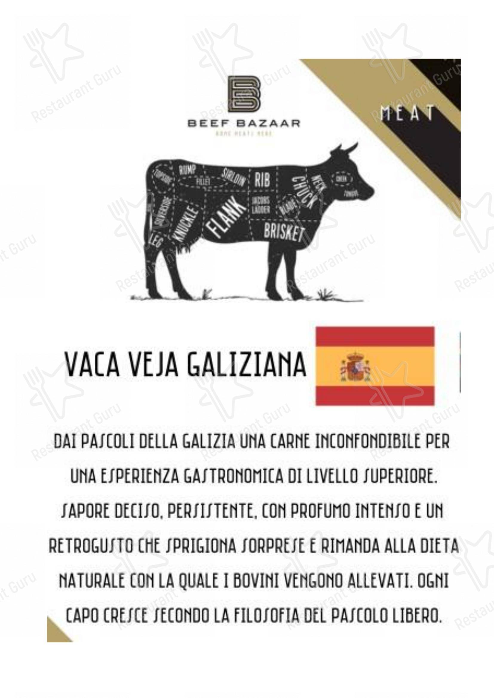 Menu di Beef Bazaar - Коктейльная карта