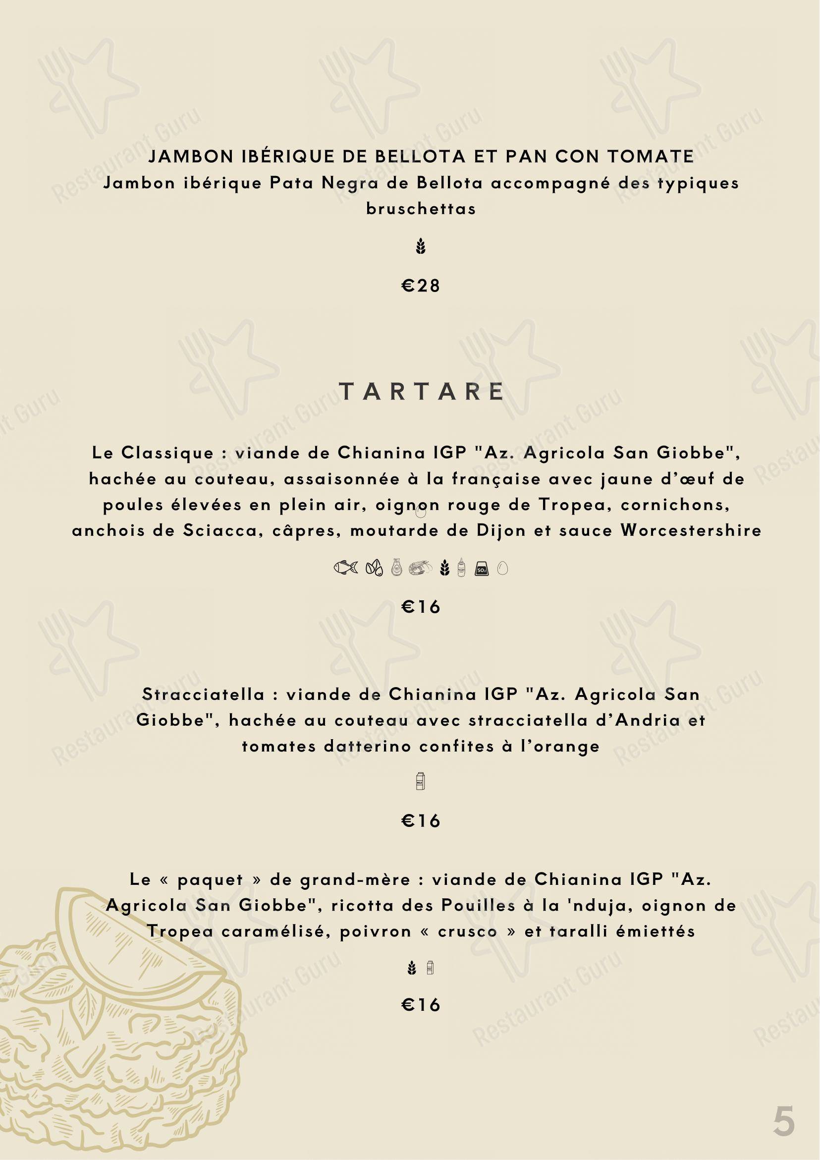 菜单 per Beef Bazaar steakhouse