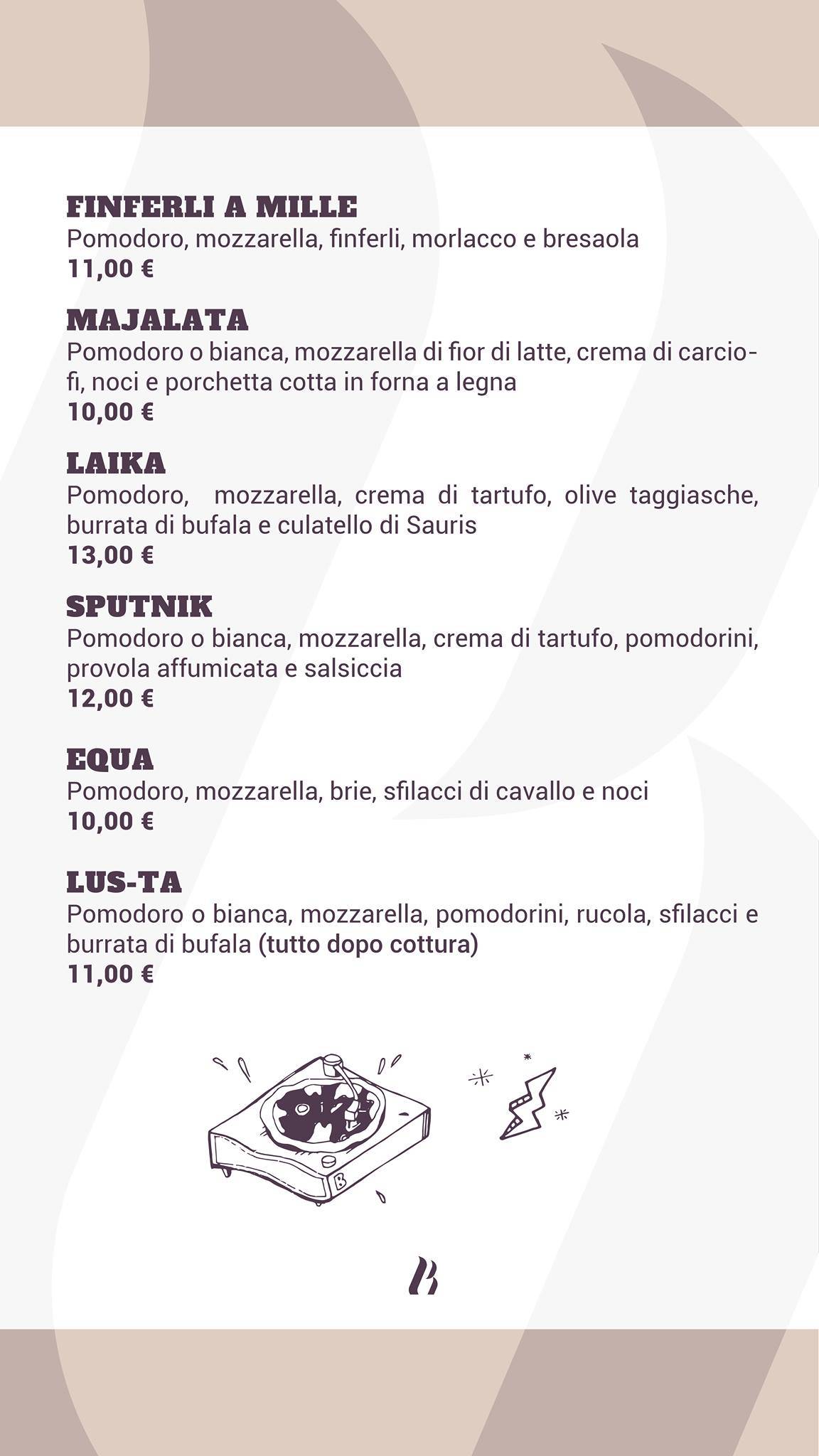 Menu di Beersheeba - Pizzeria Eduardo 