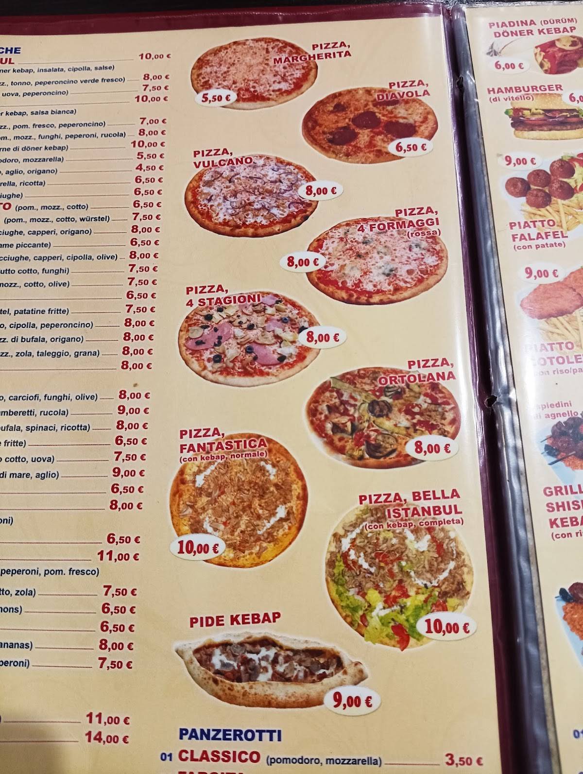 Menu di Bella Istanbul 