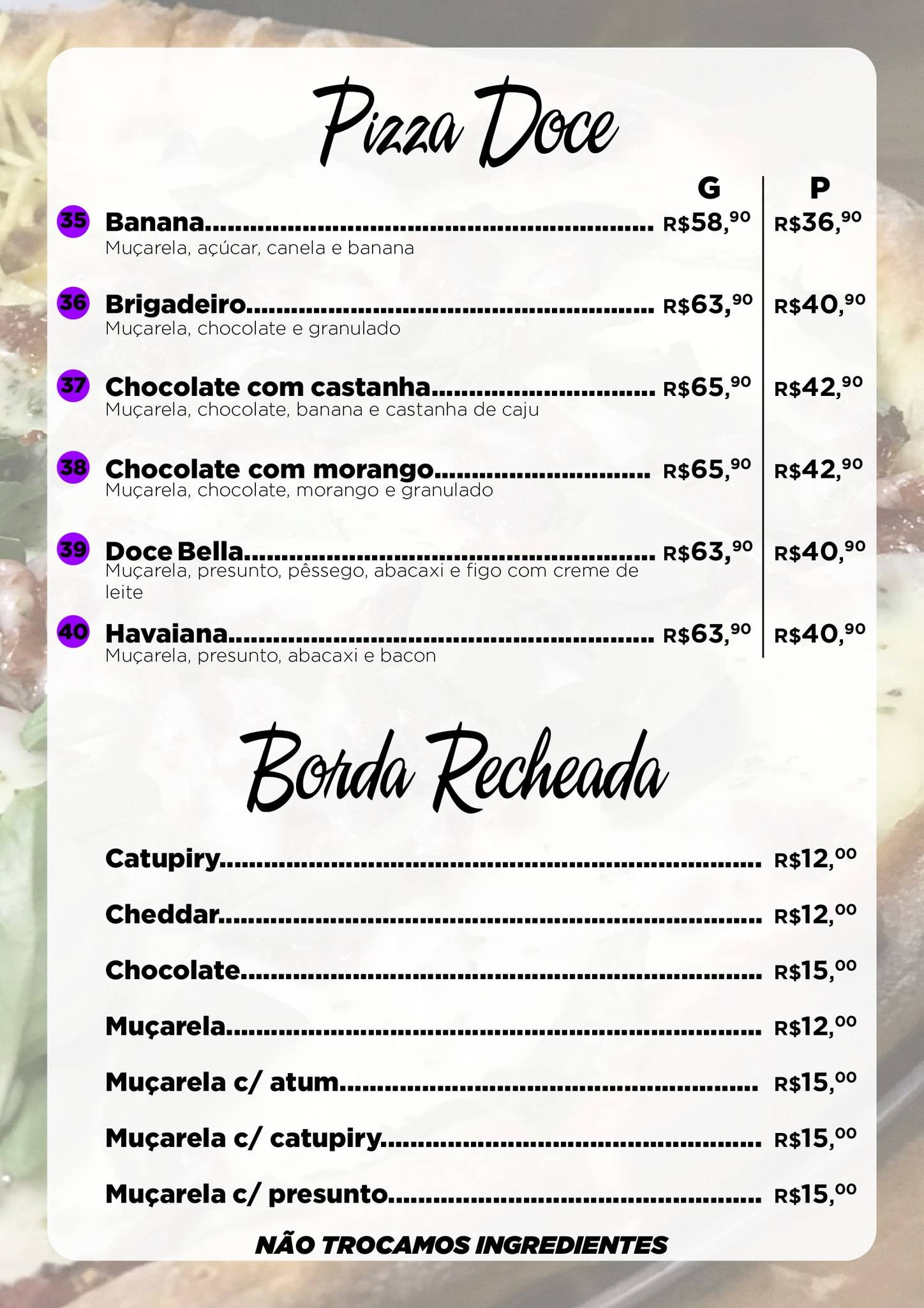Bella Massa Pizzaria cardápio