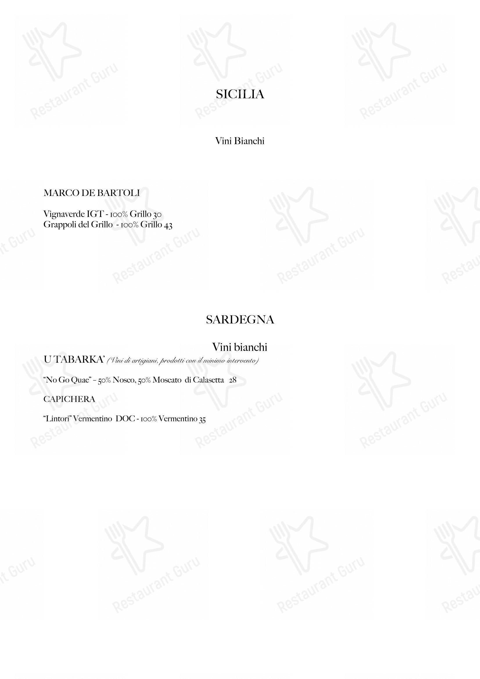 Menu di Belle Parti - Menu