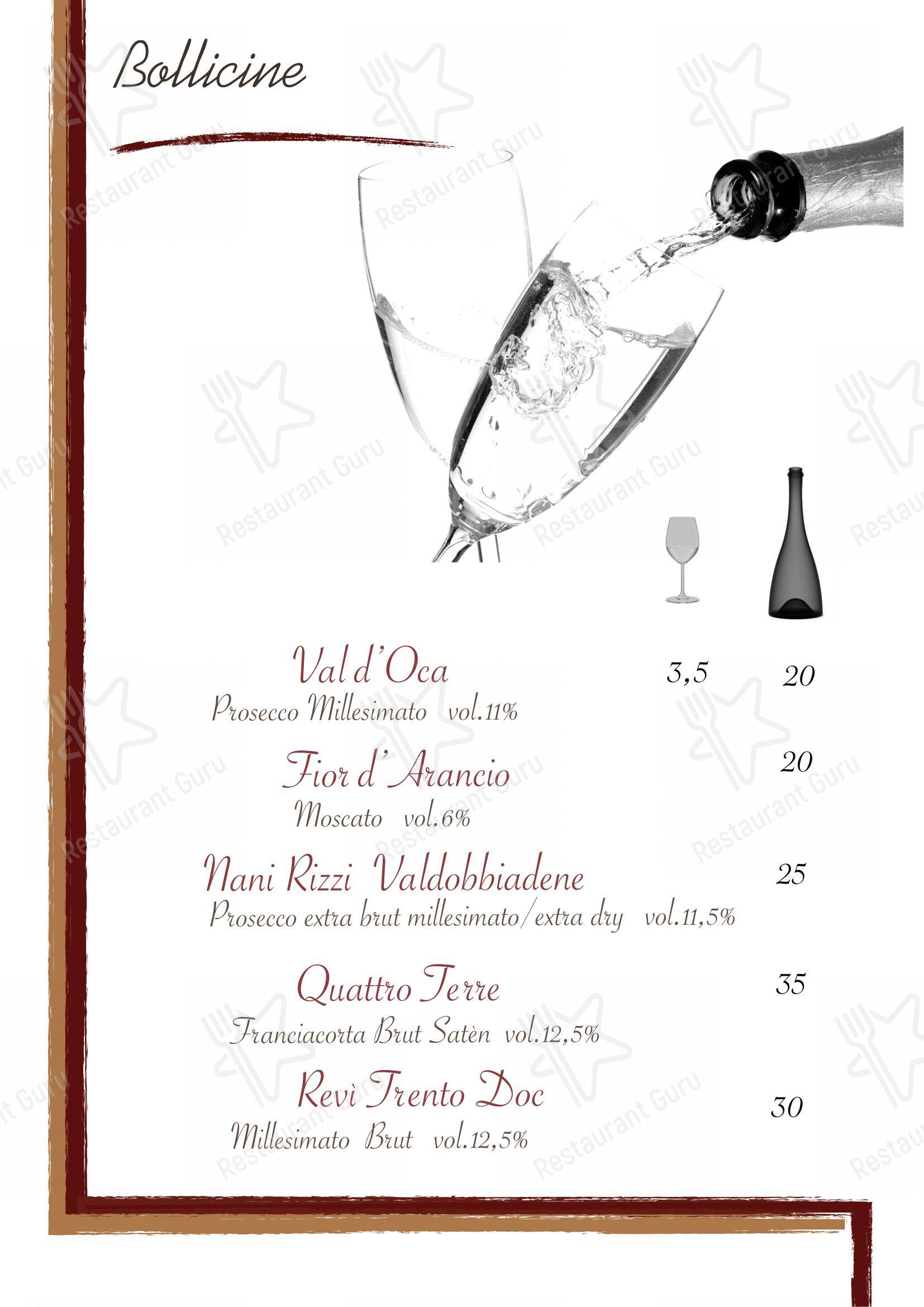 菜单 per Belvedere in Trebaseleghe