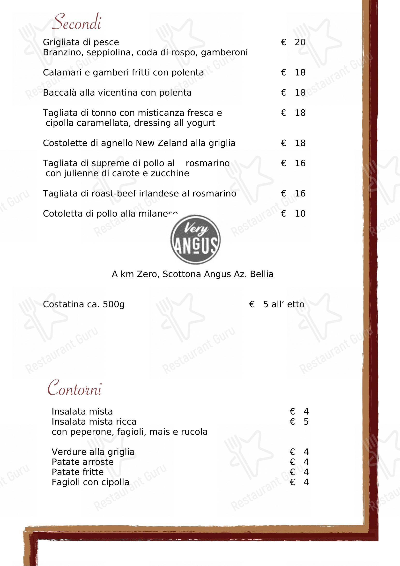 Menu per Belvedere pizzeria