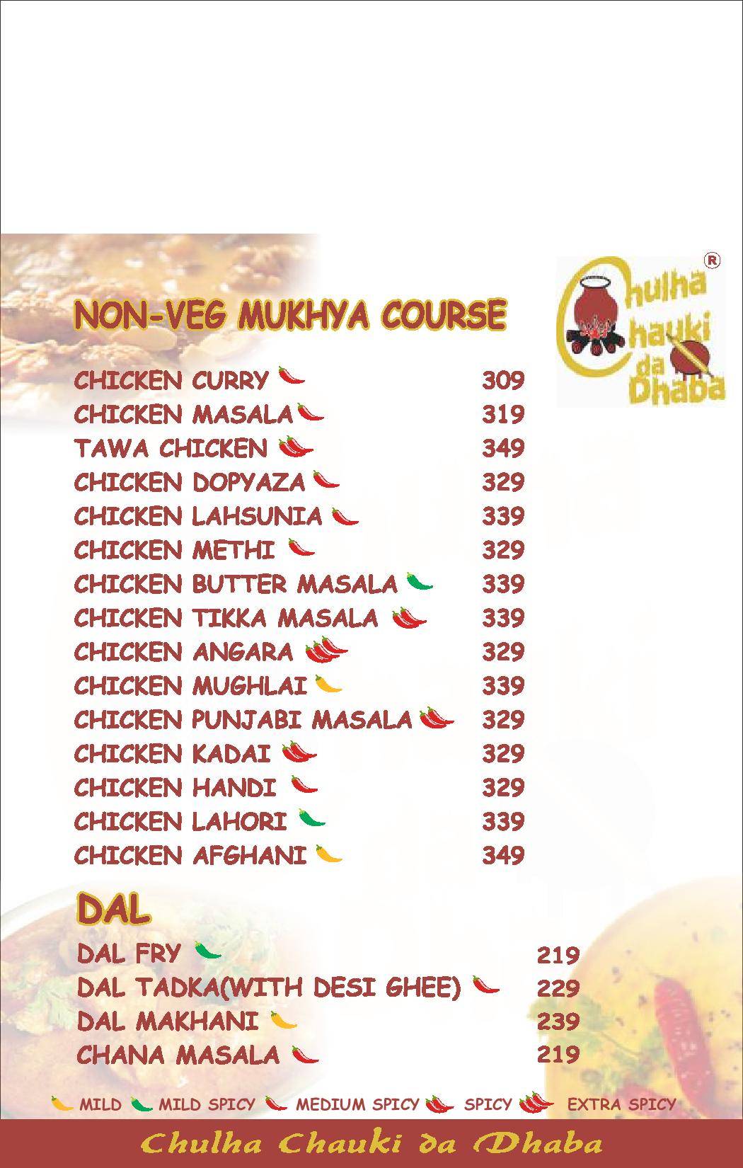 Chulha Chauki Da Dhaba menu