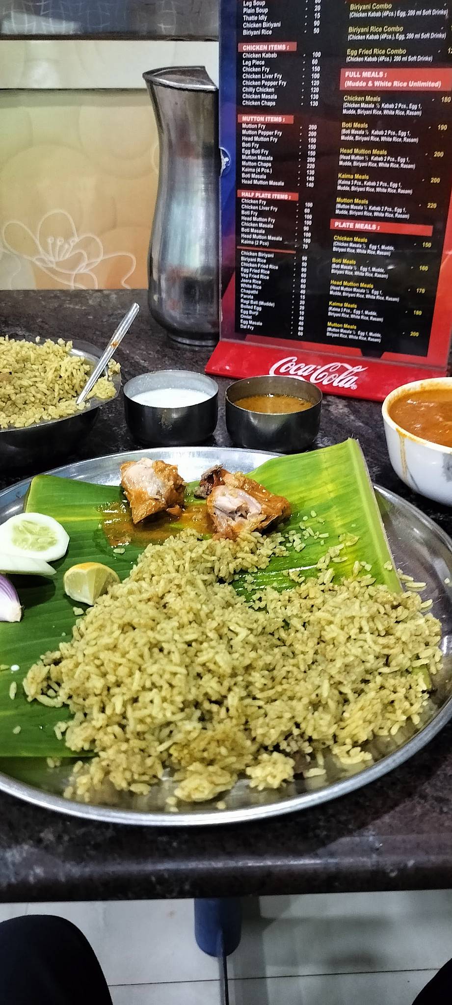 GOWDAS MILITARY HOTEL menu