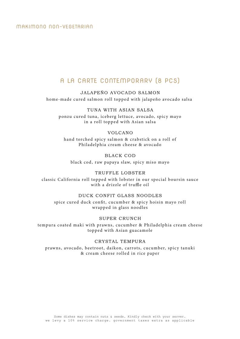 Shiro Bengaluru menu