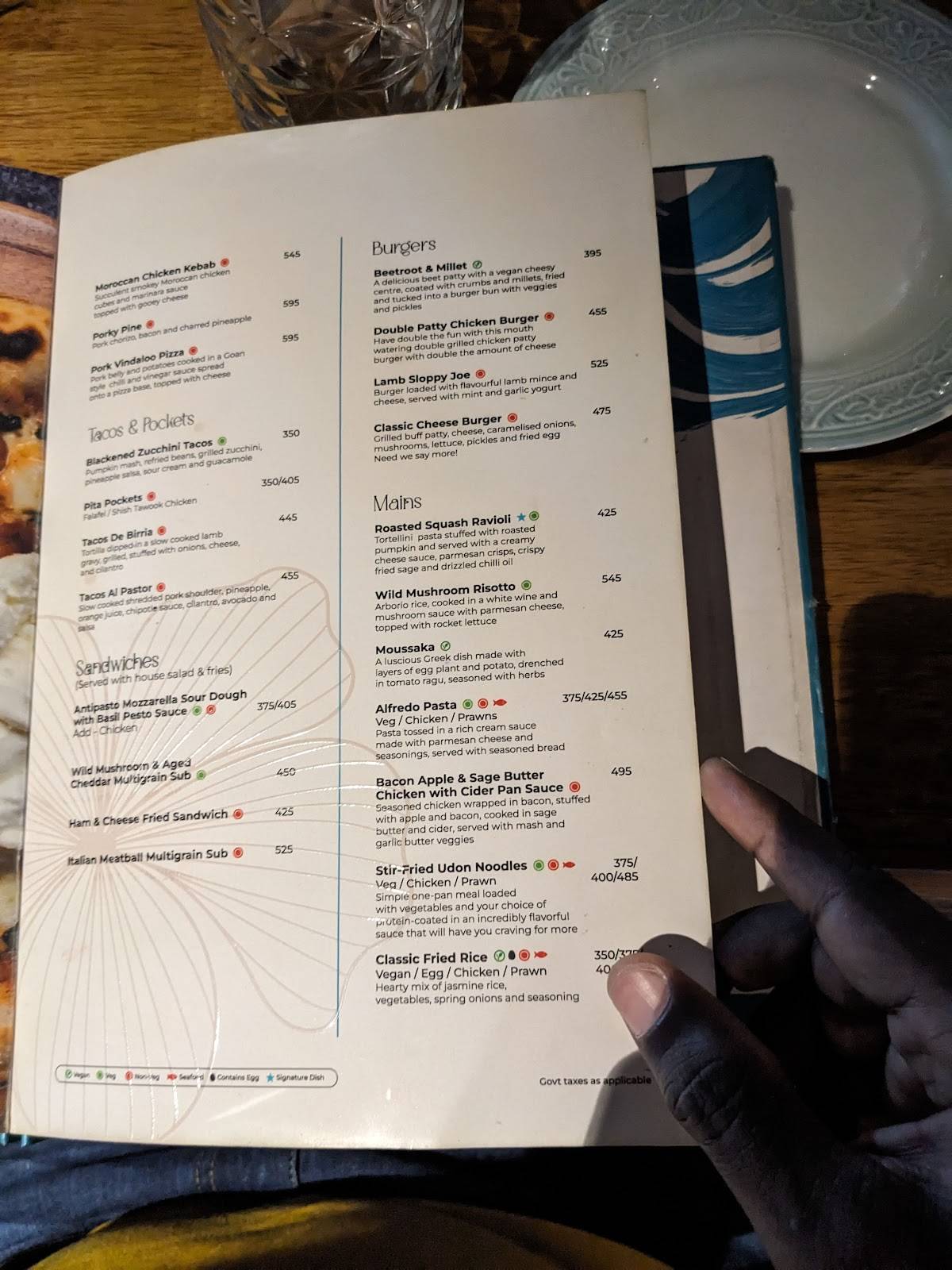 TYD menu