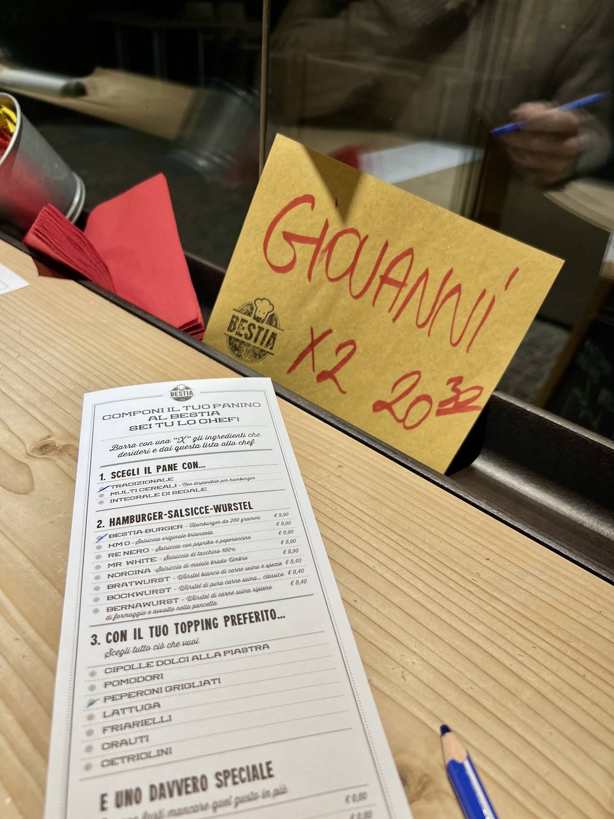 Menu di Bestia 