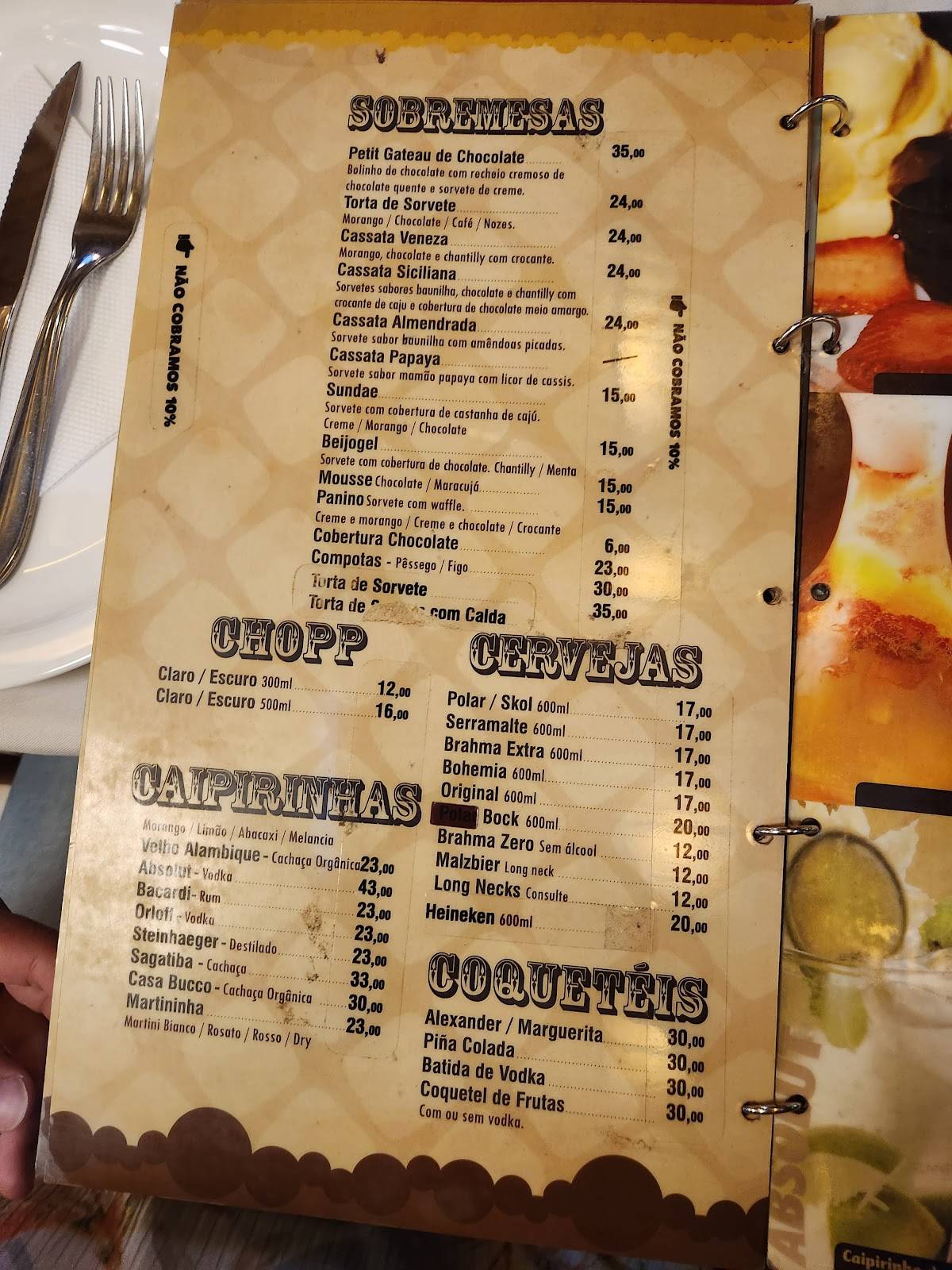 Menu em Bar do Beto, Porto Alegre, Av. Venâncio Aires