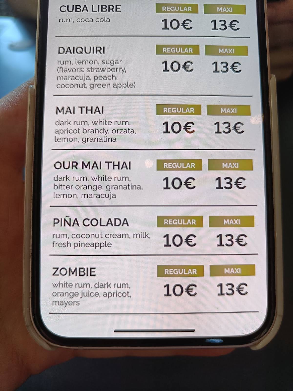 Menu di BhangraBar 