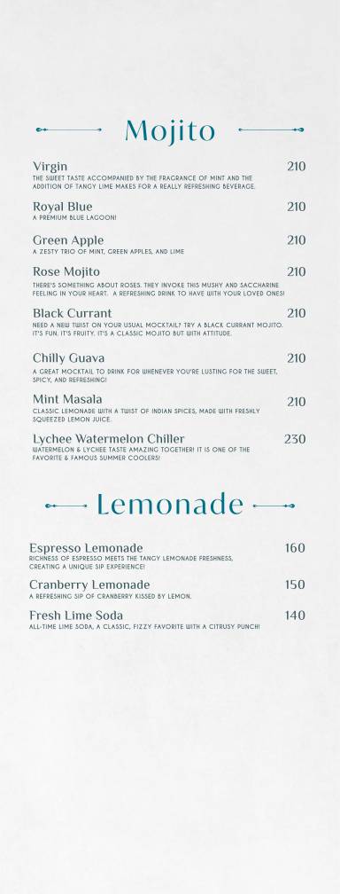 Mugs4buds Cafe menu