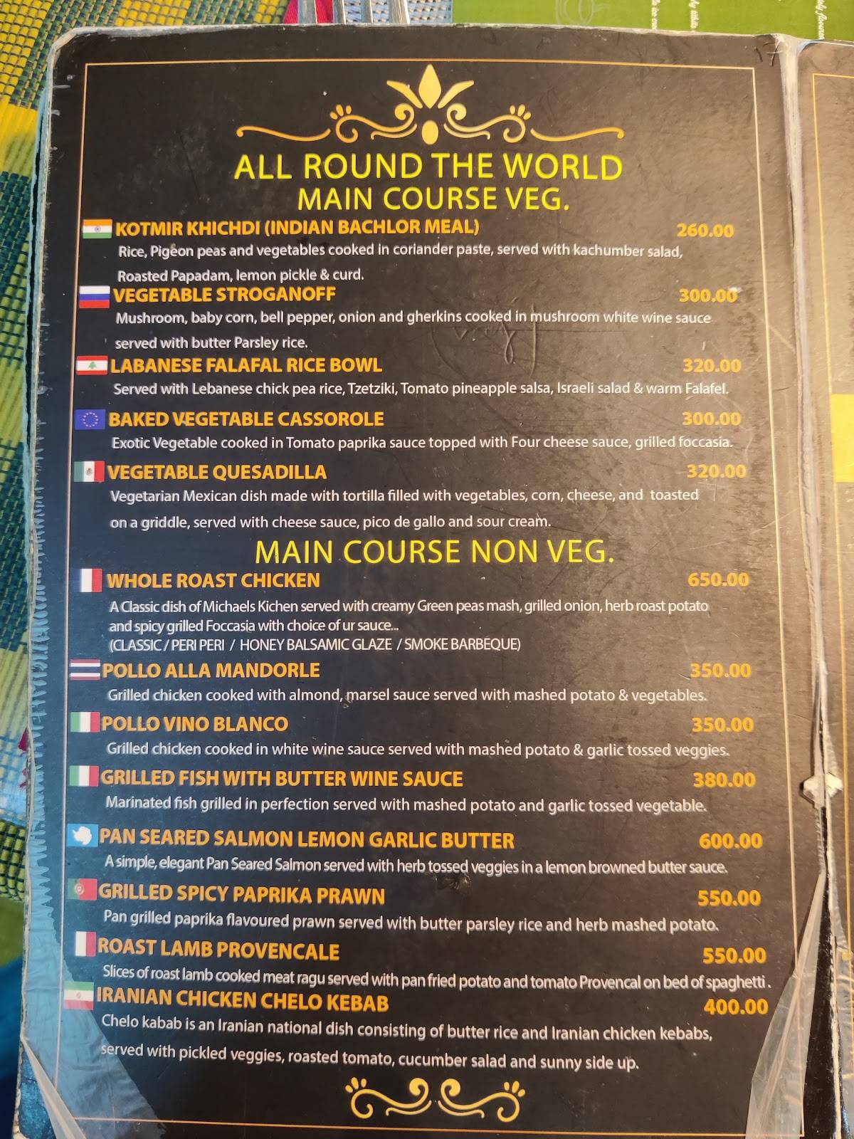 Michael's Kitchen menu