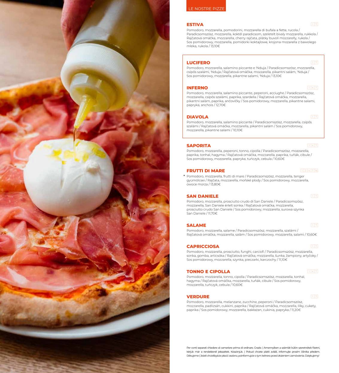 Menu di Atmosphera 
