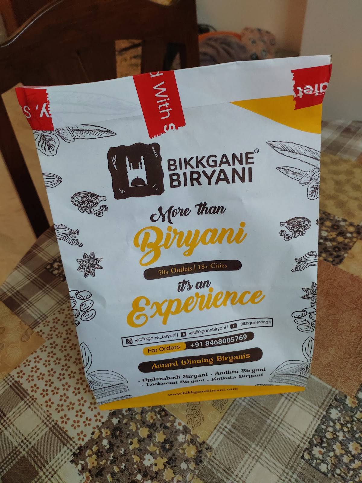 Bikkgane Biryani menu