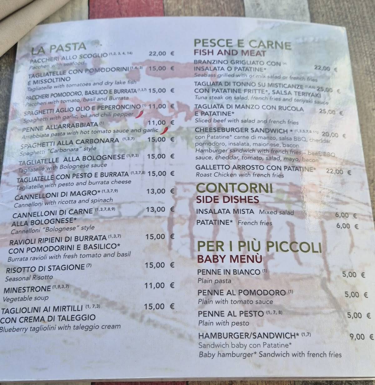 Menu di Bistrot Restaurant Antichi Sapori 