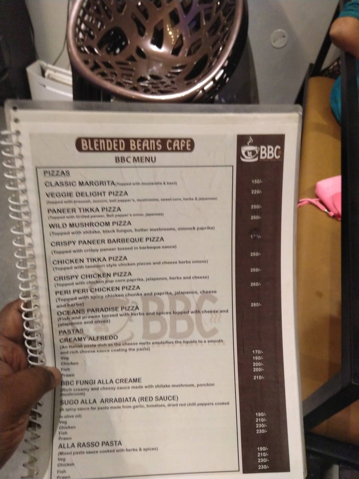 Menu at Blended Beans Cafe, Vizianagaram, 4C7F+Q58