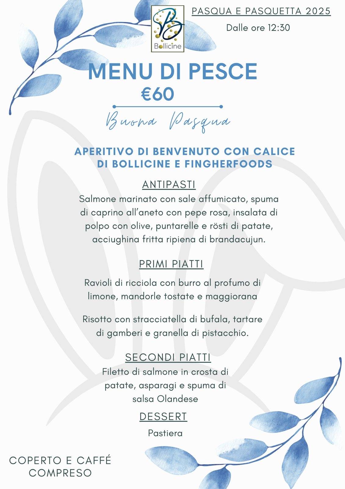 Menu di Bollicine Ristorante Ligure di Pesce fresco 