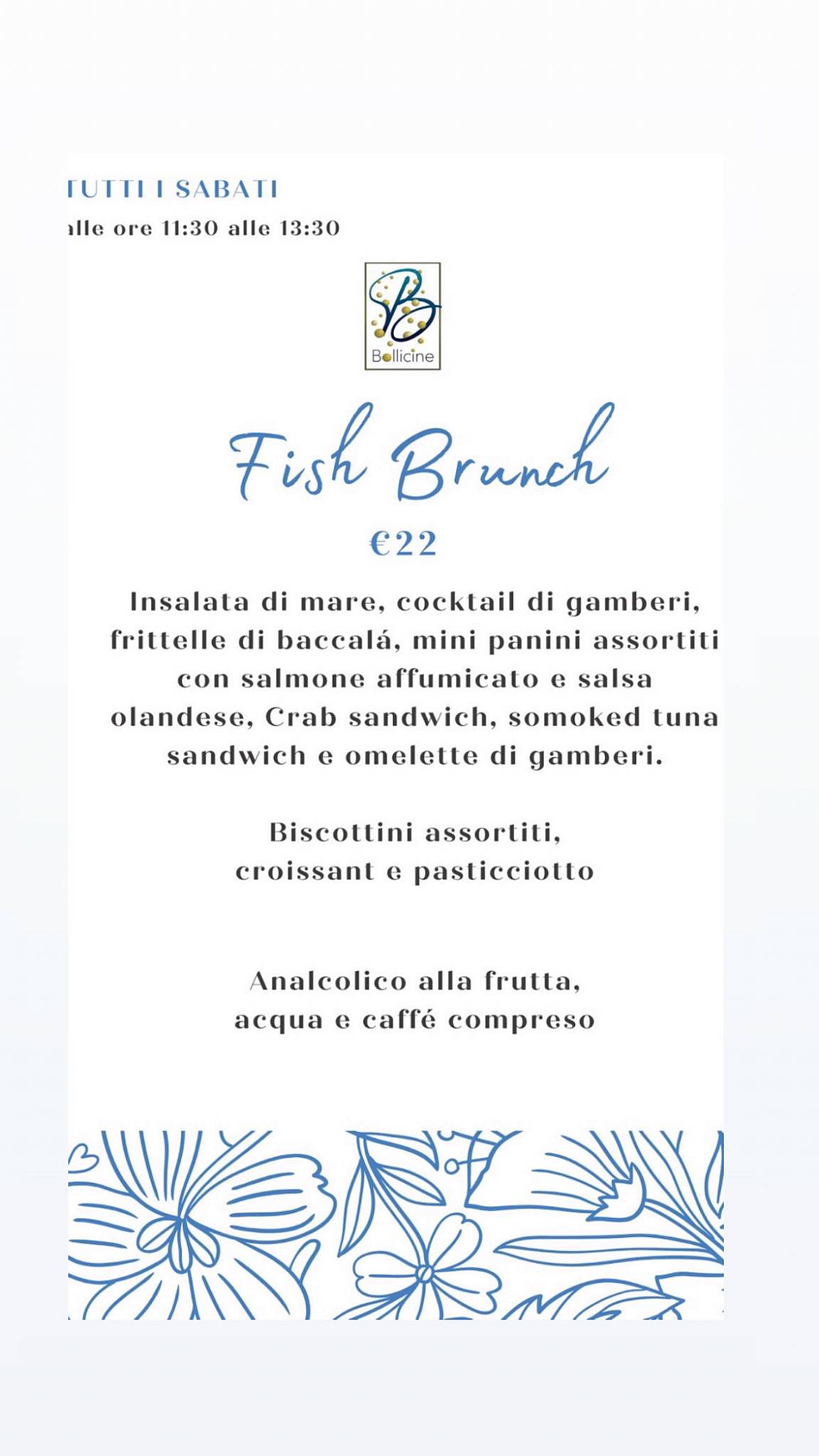 Menu di Bollicine Ristorante Ligure di Pesce fresco 