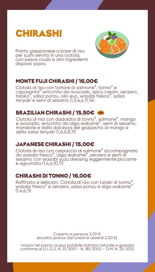 Menu di Bomaki Sanzio 