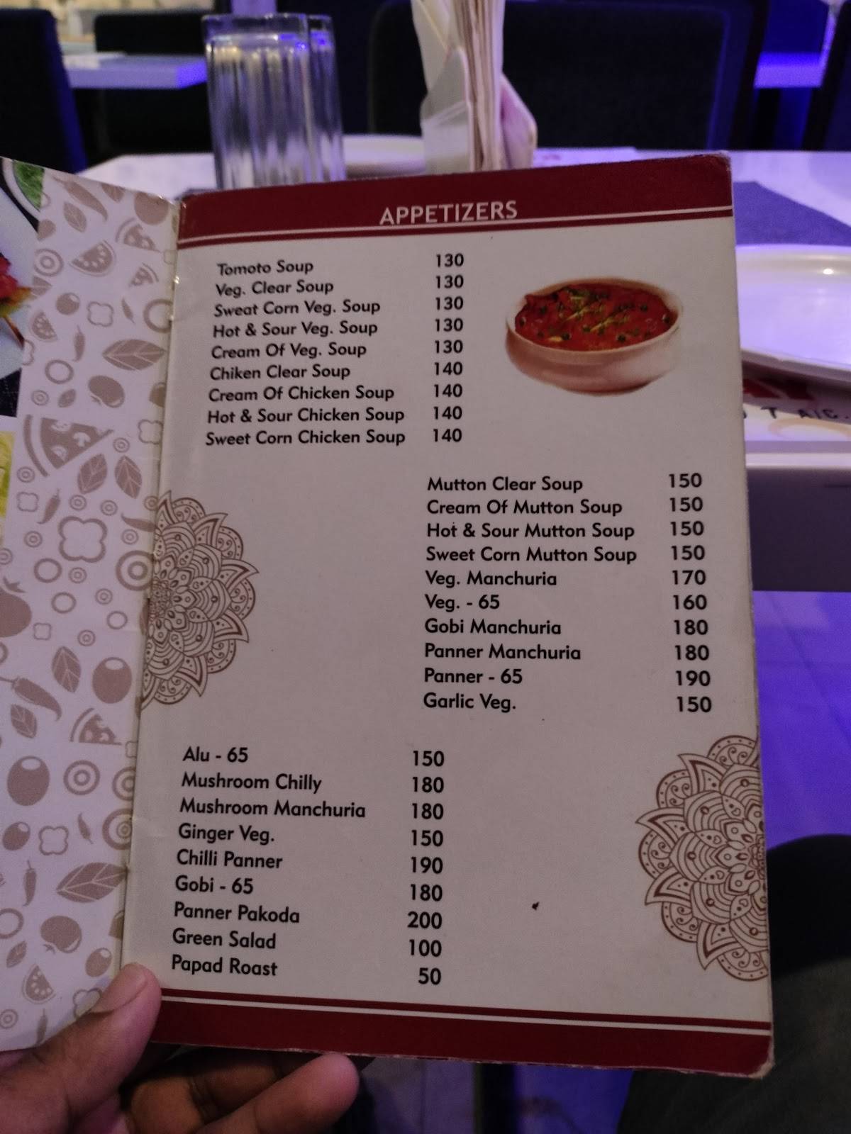 Bombay Restaurant menu