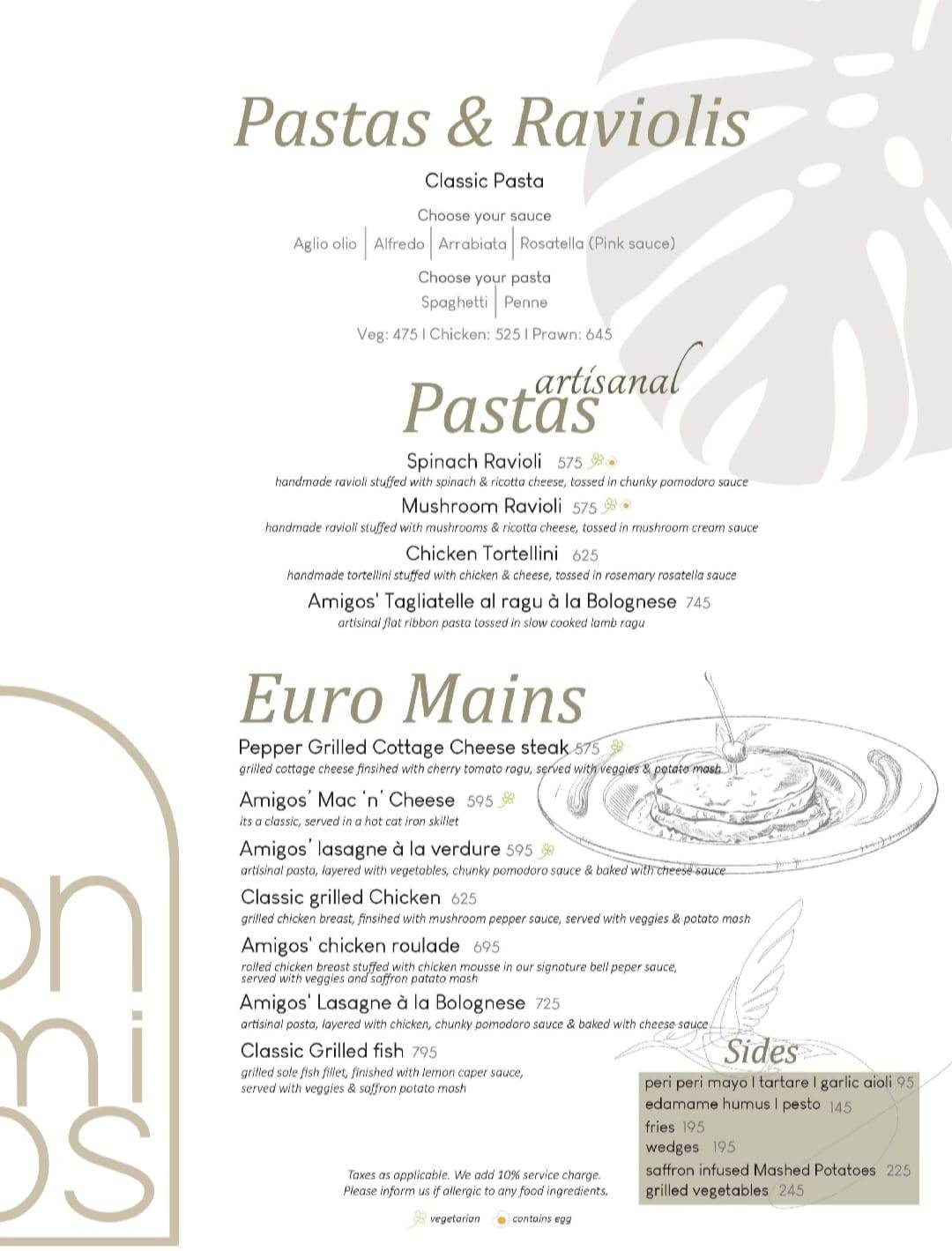 Bon Amigos Cafe & Kitchen – Noida, Sector 104 menu