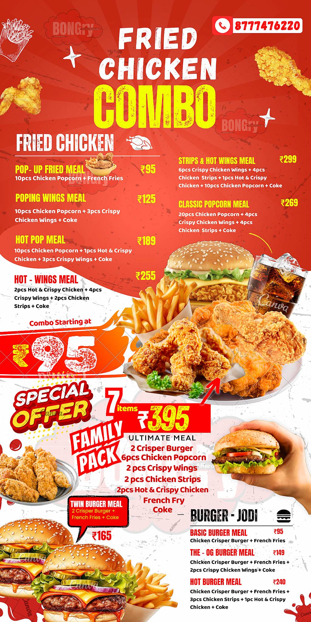 Bongry menu