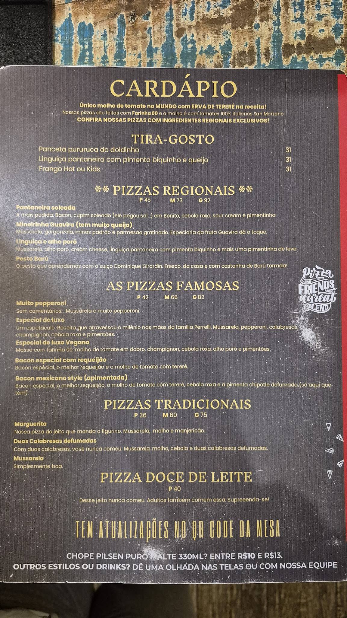 Bonito Beer & Pizza cardápio