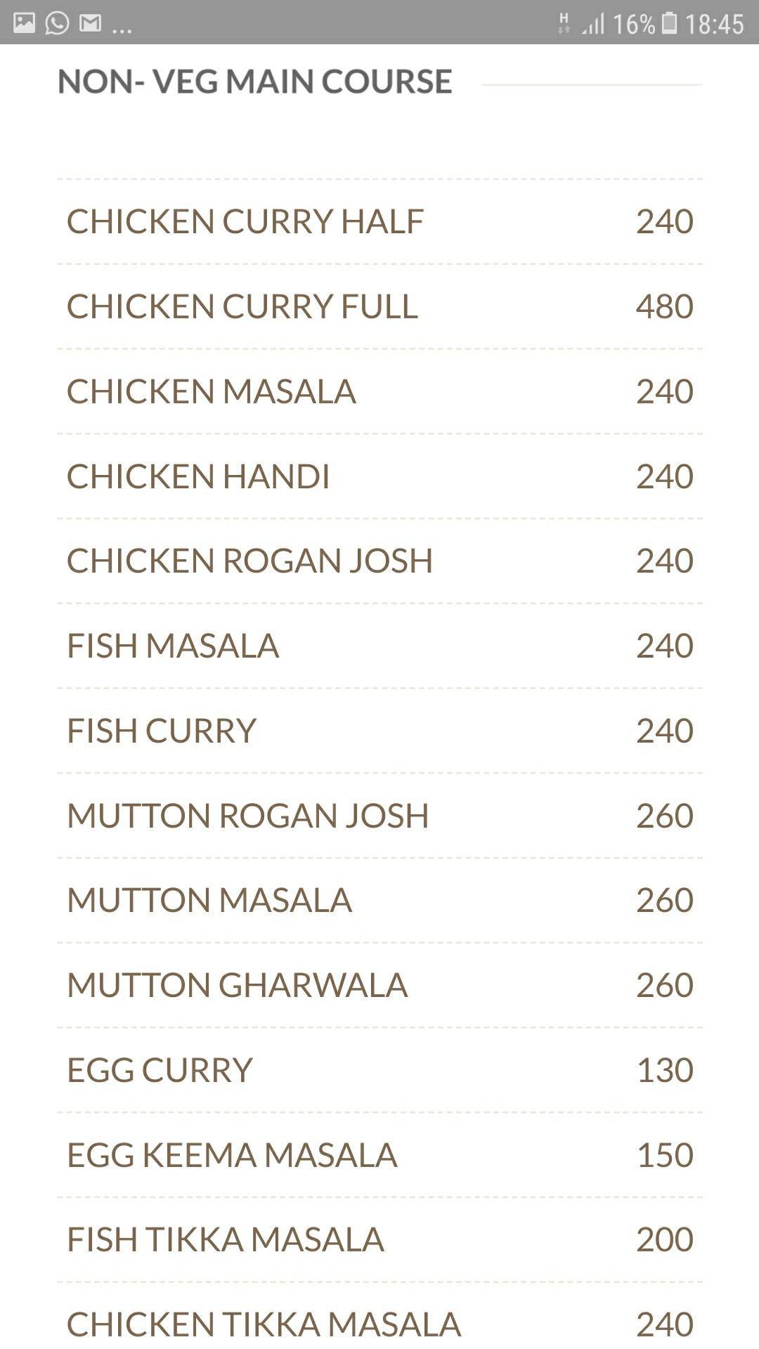 Boozer's Bar menu