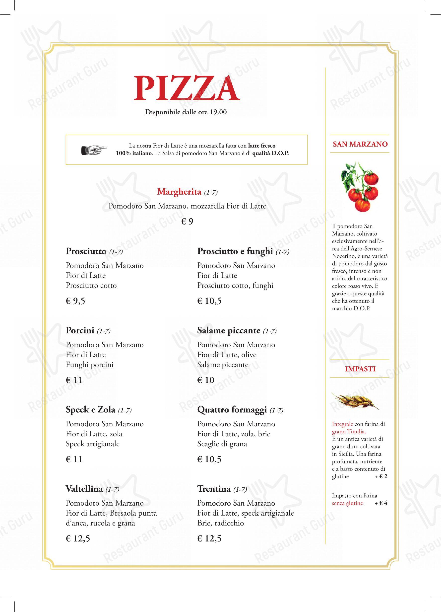 Menu per Ristorante Borgo Nuovo in Roma