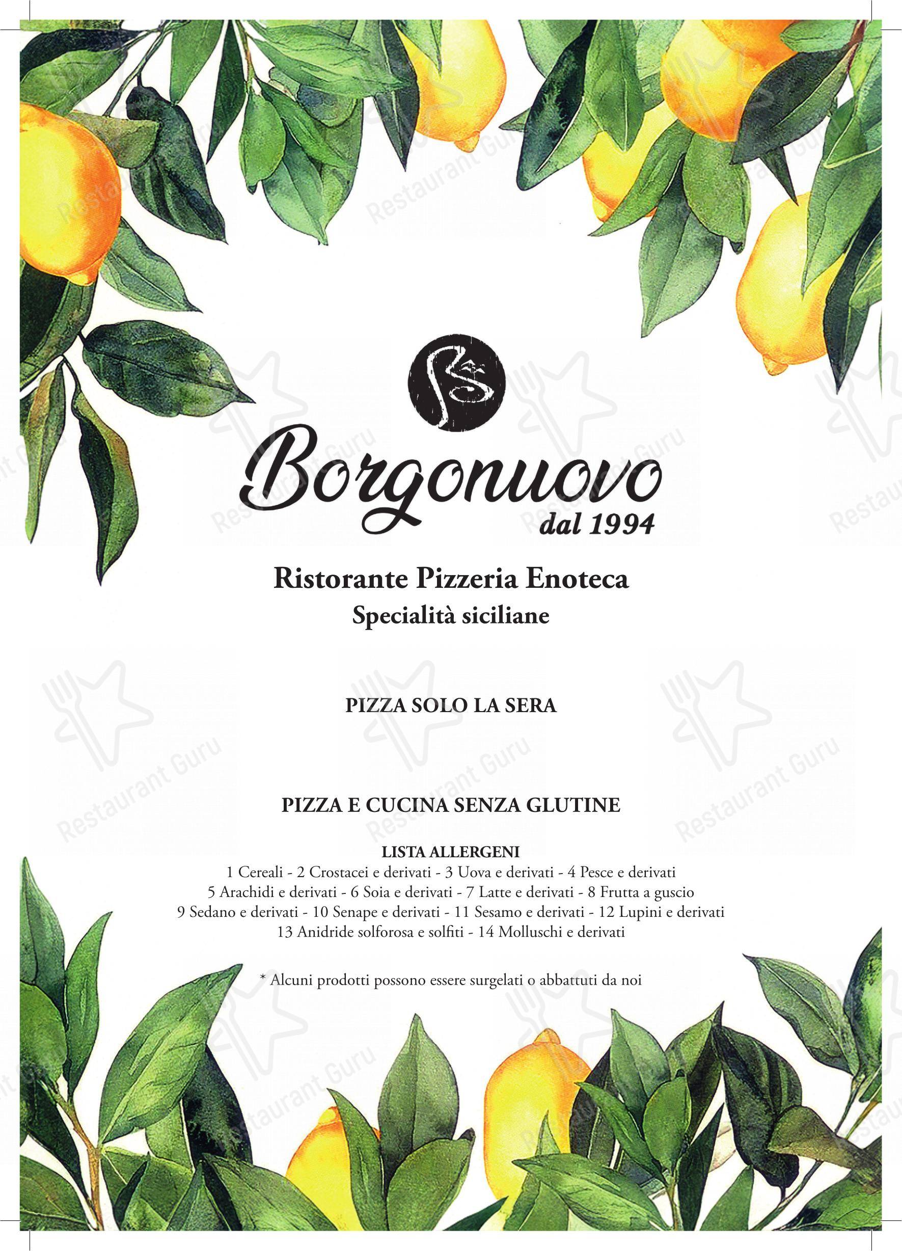 Menu per Ristorante Borgo Nuovo ristorante
