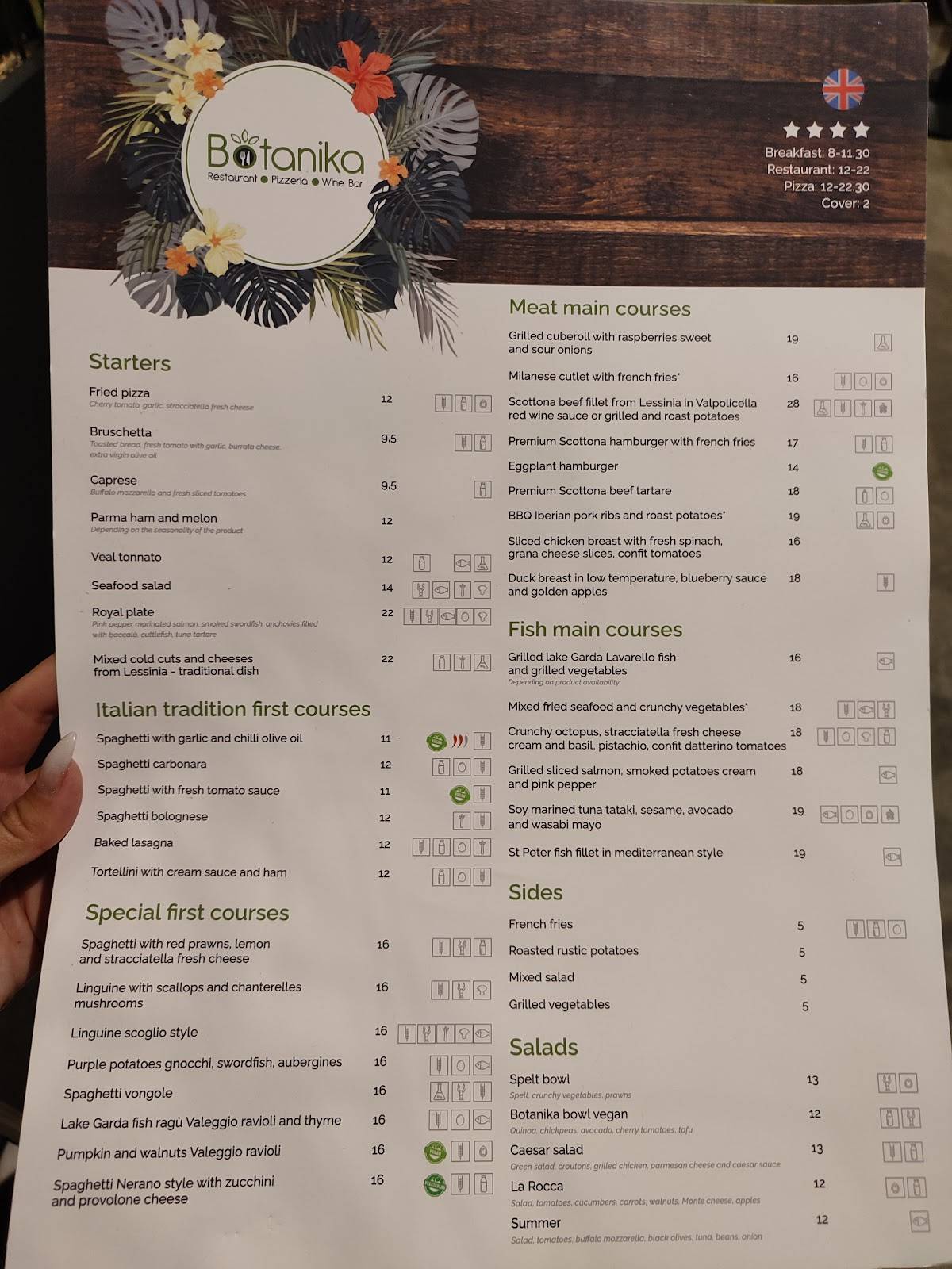 Menu di Botanika 