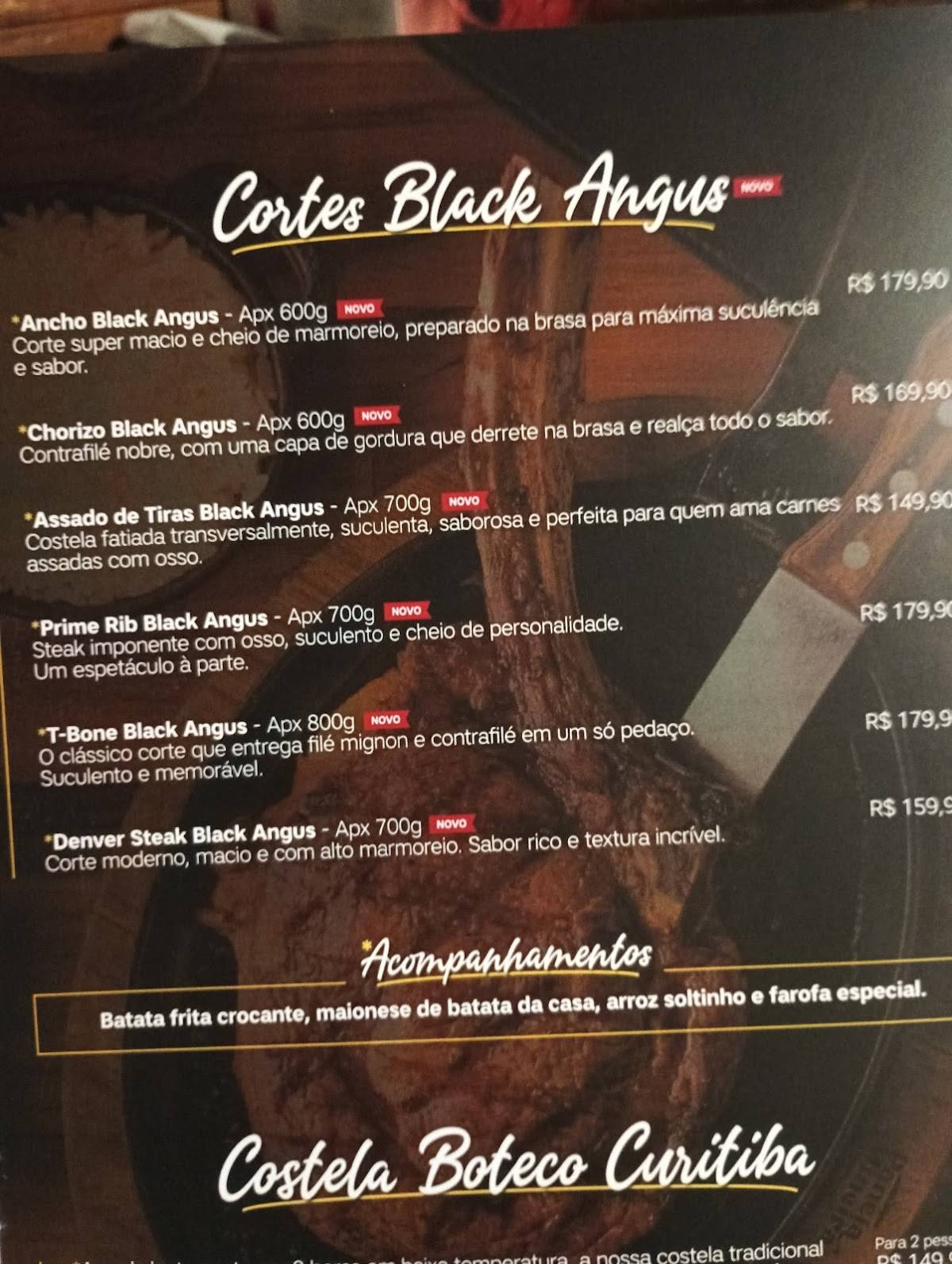 Boteco Curitiba - Novo Mundo cardápio