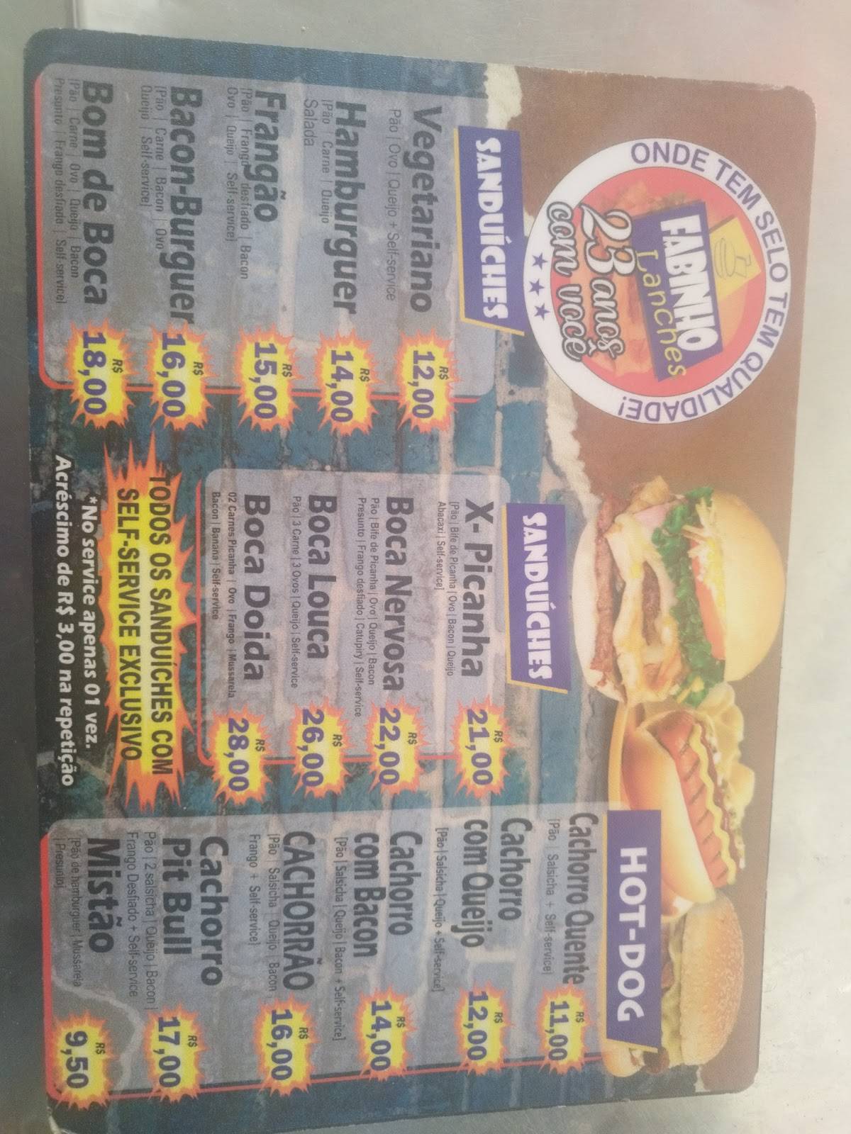 RMSANTOS cardápio