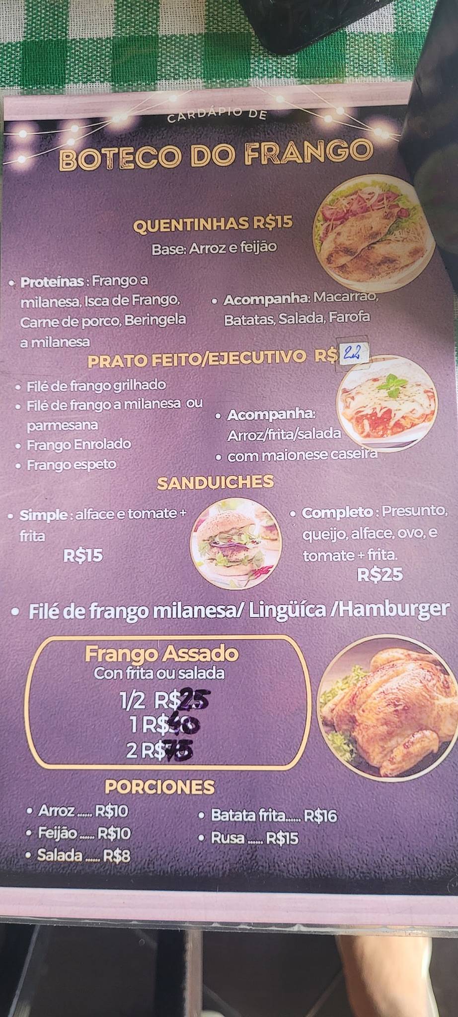 Boteco do Frango - (Búzios) cardápio