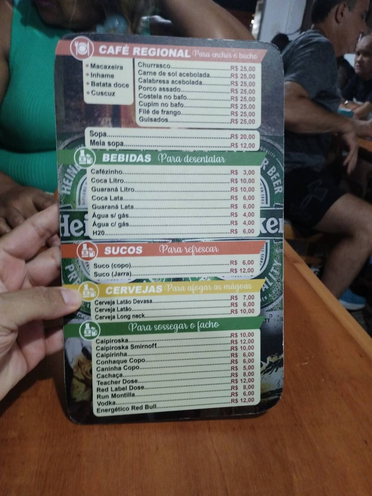 Boteco do bebê cardápio