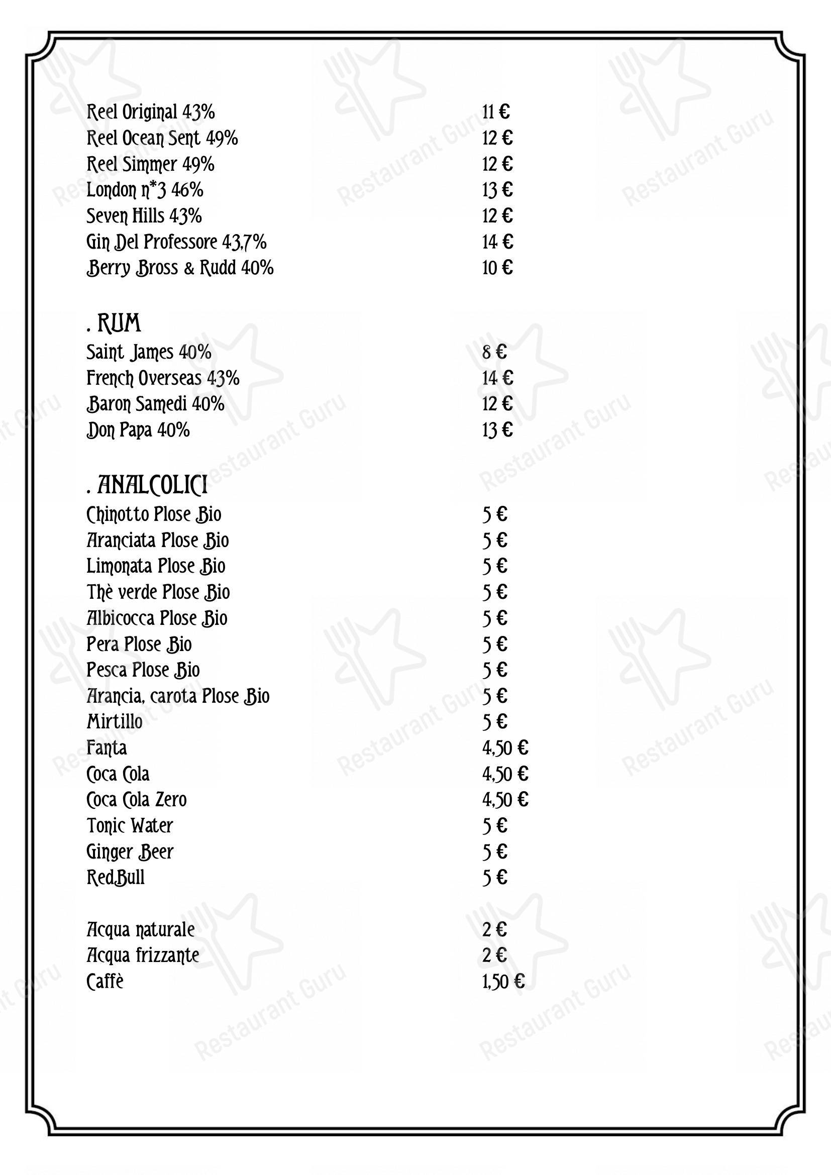 Menu di Brasseria - Menu