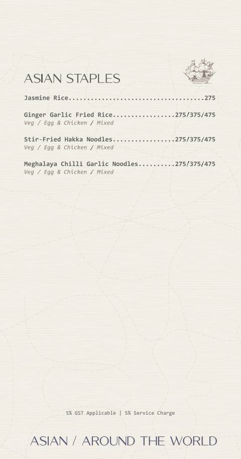 Bridge Bistro Bar menu