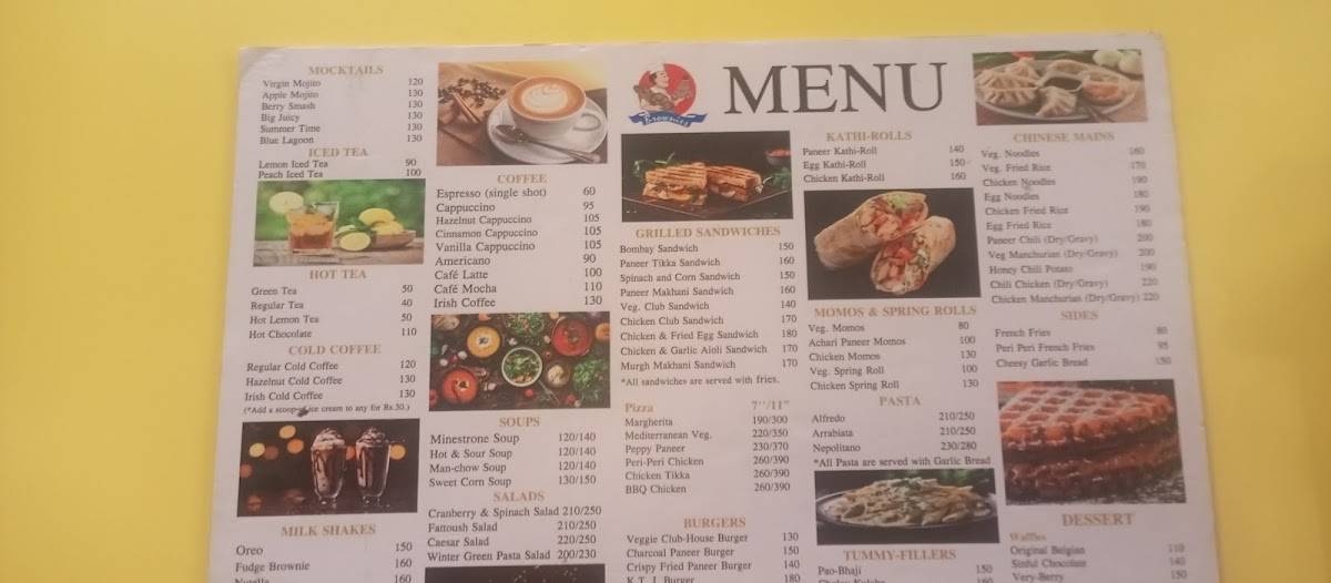 Brownies The Bake Shop & Cafe menu