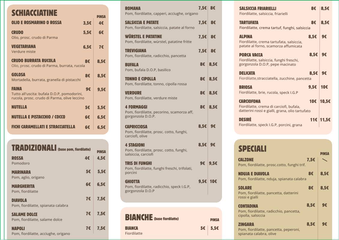 Menu di Brumi Pizza 