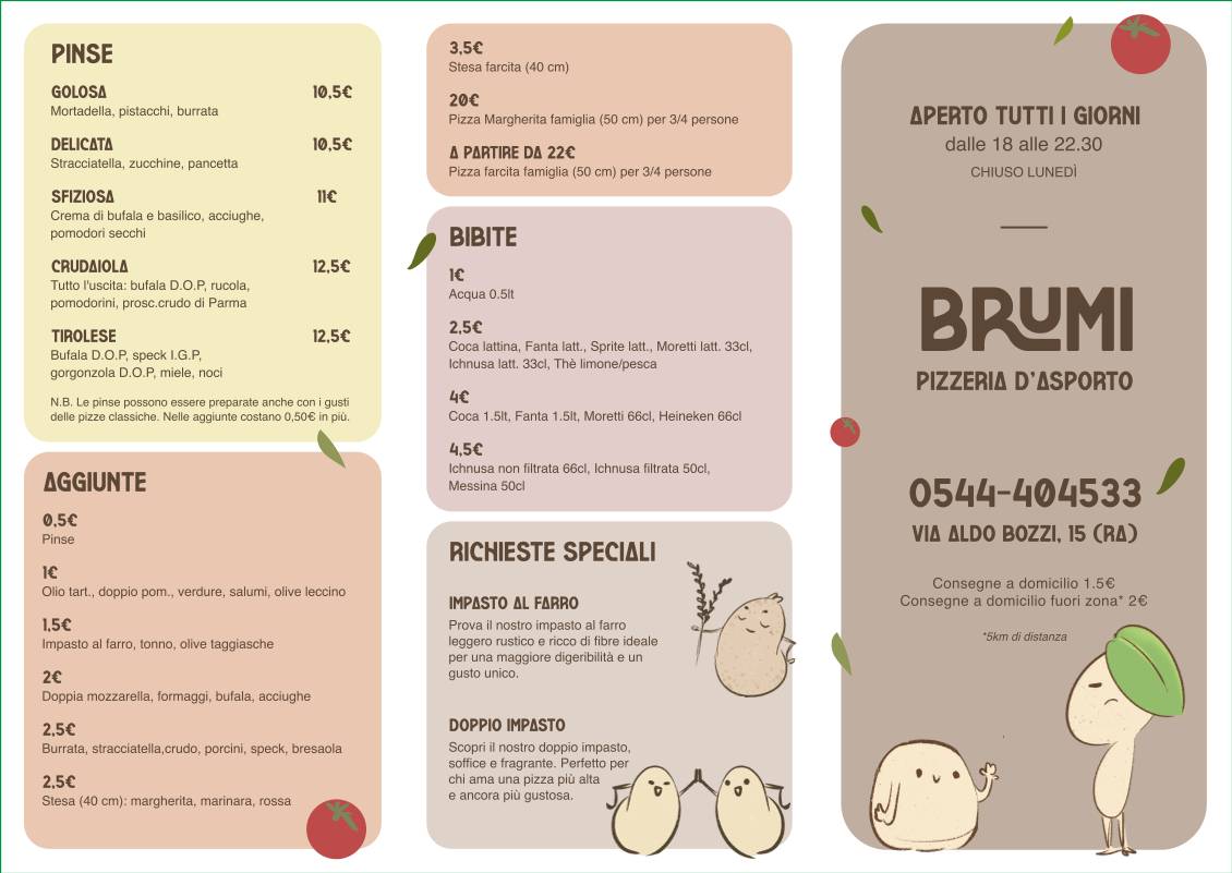 Menu di Brumi Pizza 