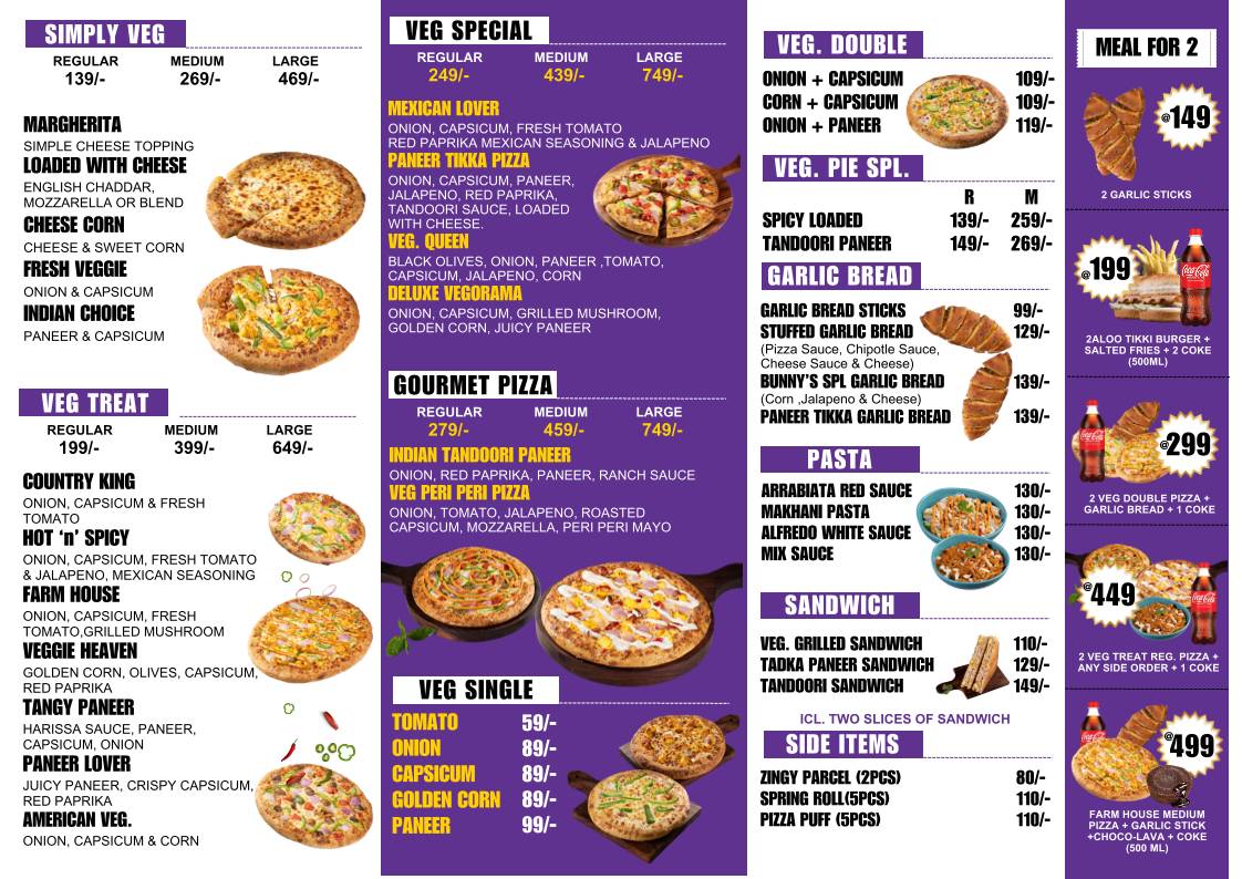 Bunny's Kitchen menu