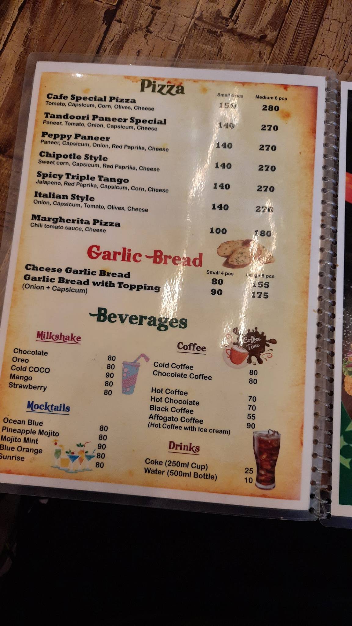 Burger Cafe menu