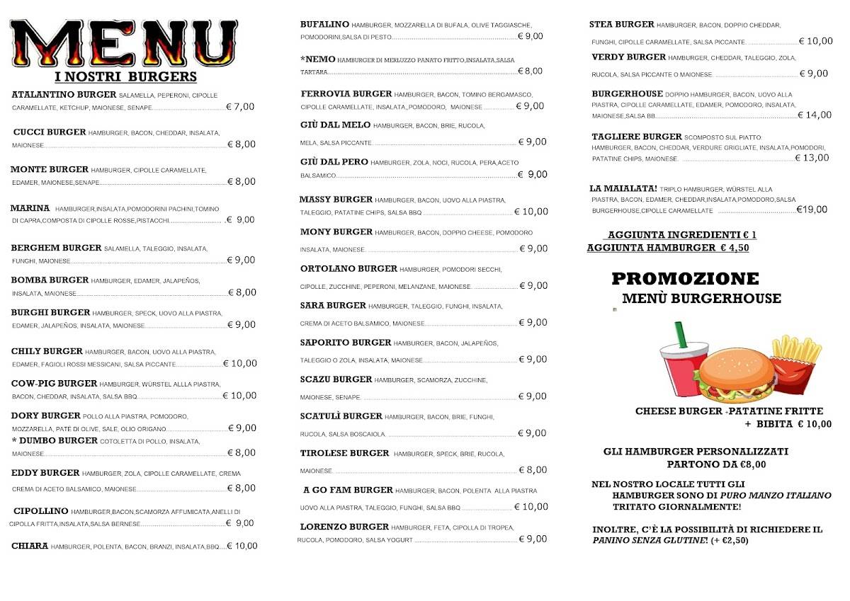 Menu di Burger House & Grill - Pezzotta Peter Peter 