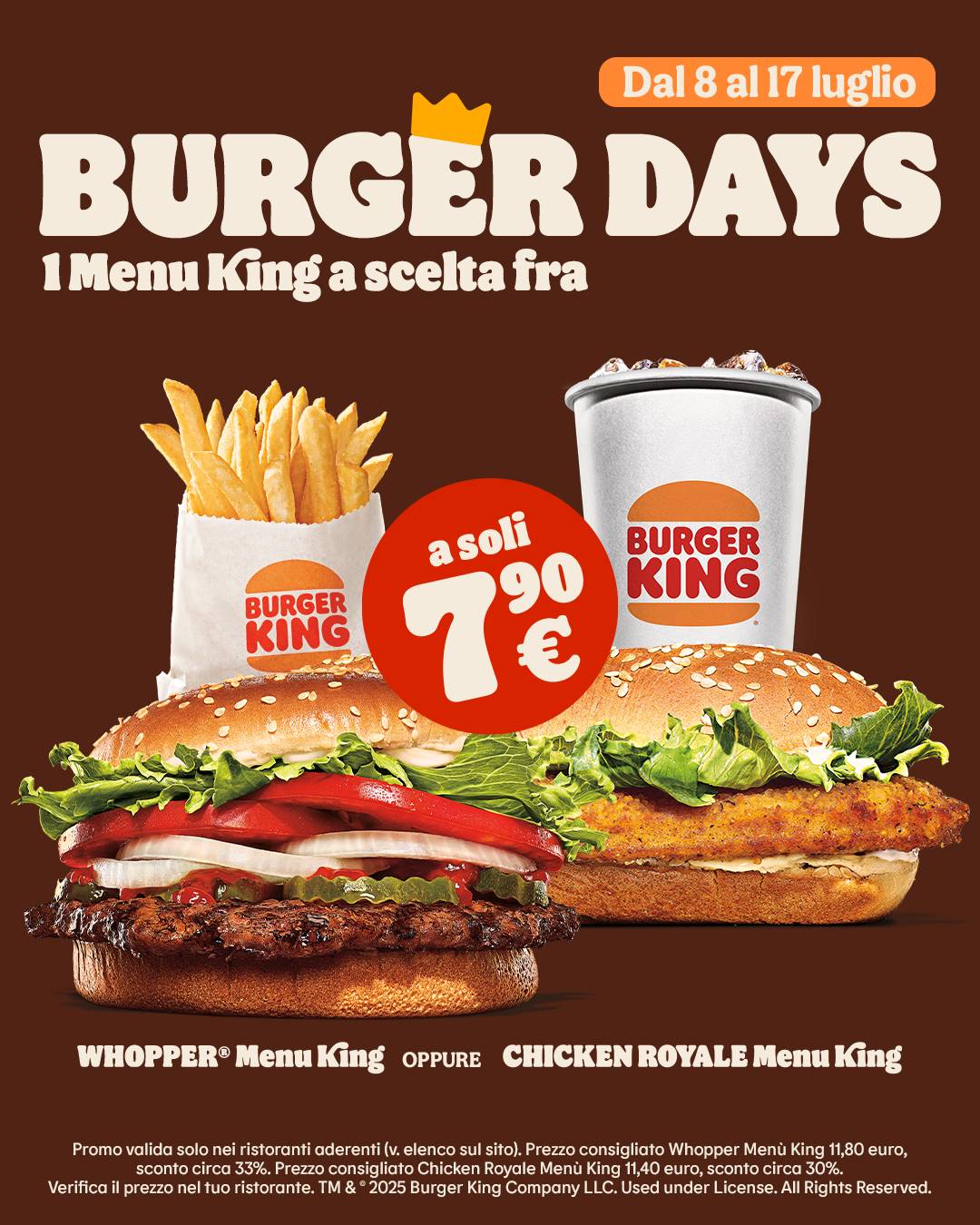 Menu di Burger King - Roma Aurelia 