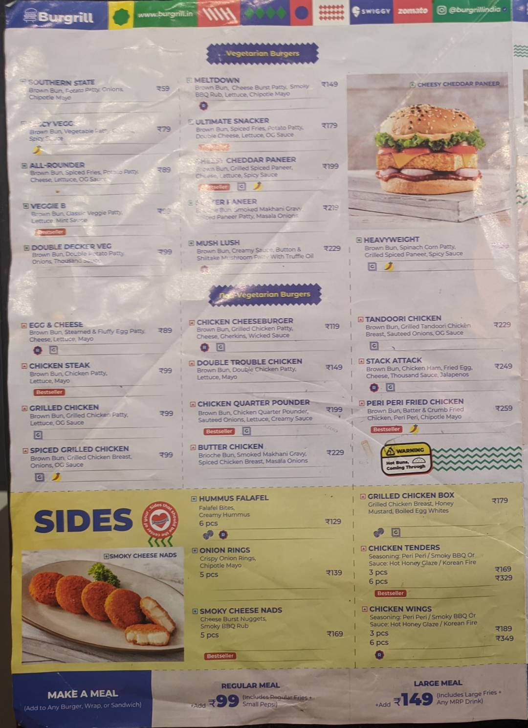 Burgrill - The OG's of Grilled Burgers menu