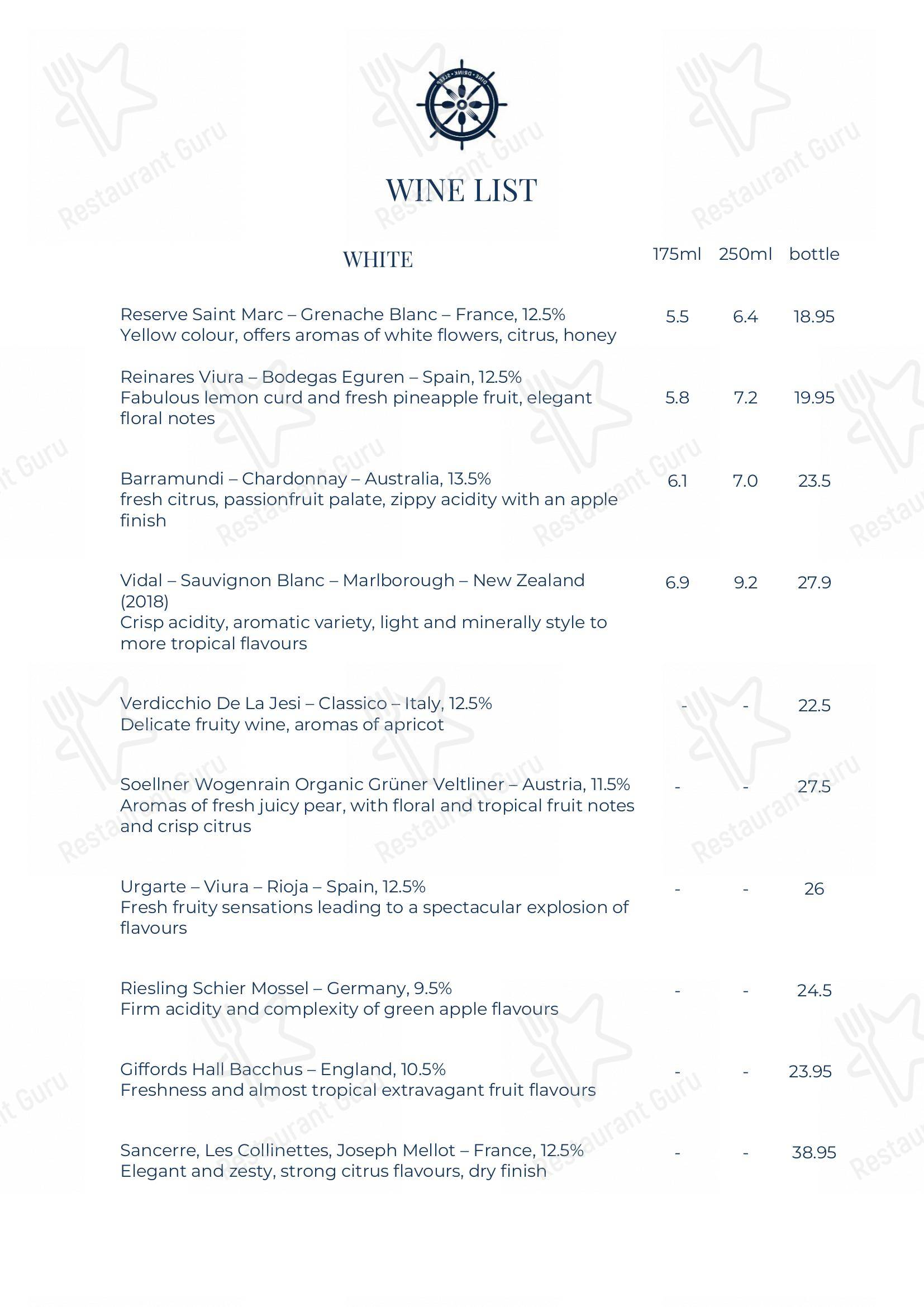 Menu at The Ship Inn pub & bar, BurnhamonCrouch