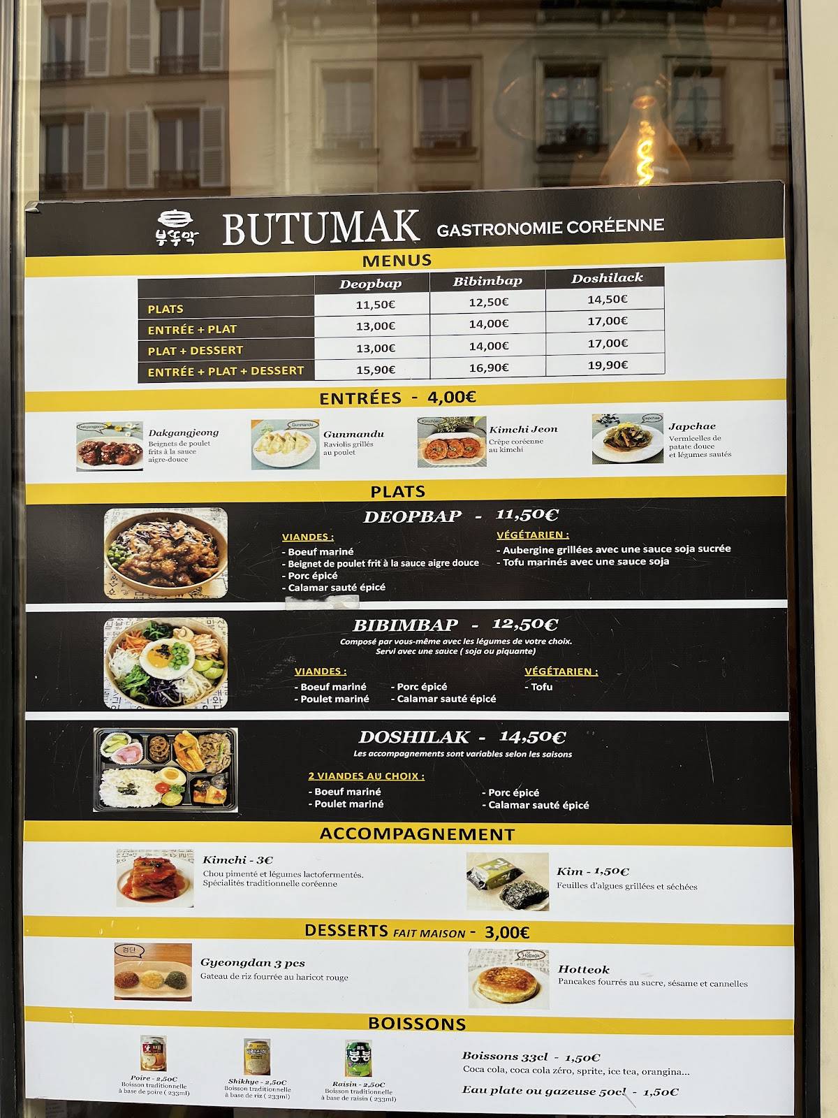 Menu de Butumak