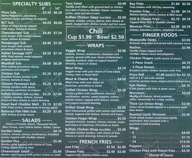 CC Peppers menu